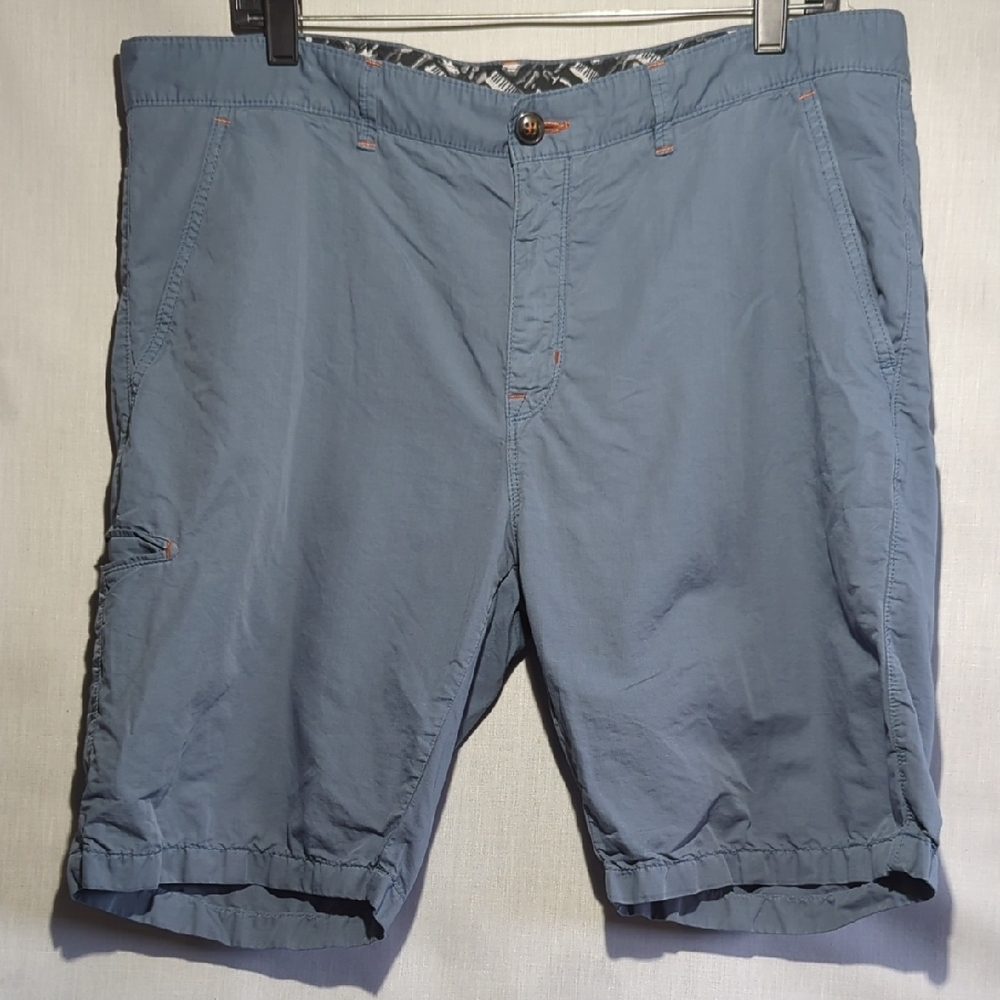 32 Bar Blues Cotton Linen Lightweight Golf Shorts Mens Gray Size 35